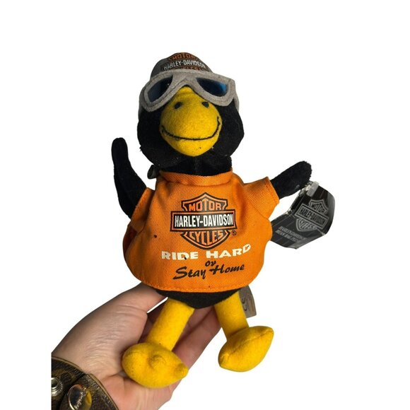 Harley-Davidson Ride Hard Stay Home Crow Plush Biker Stuffed Animal Toy w/ Tags - Picture 1 of 7